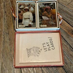 Vintage Hoyle playing cards double deck set Nassau Bahamas souvenir deadstock